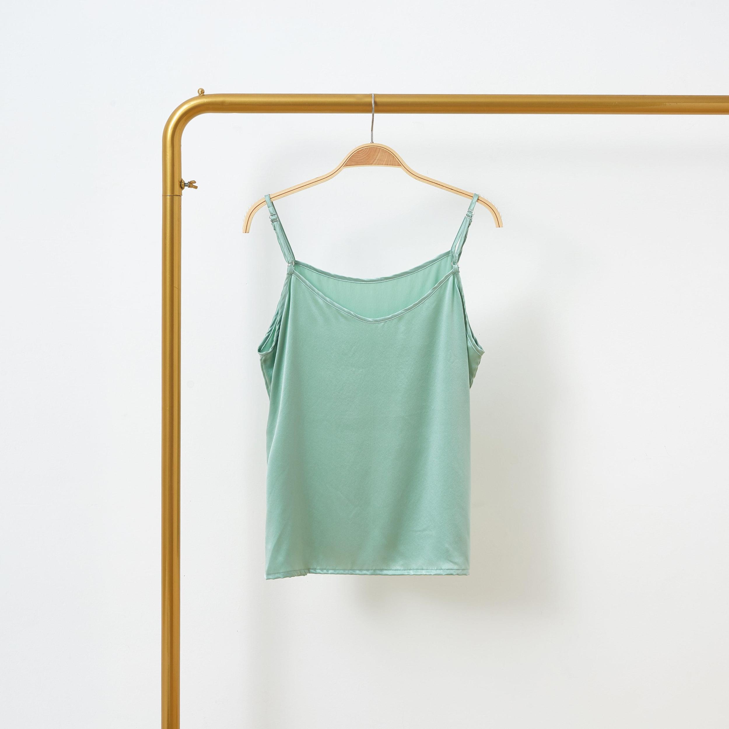 Pearl White Pure Mulberry Silk Camisole with Adjustable Straps | Relaxed Fit | 19 Momme | Soar Collection Product Image
