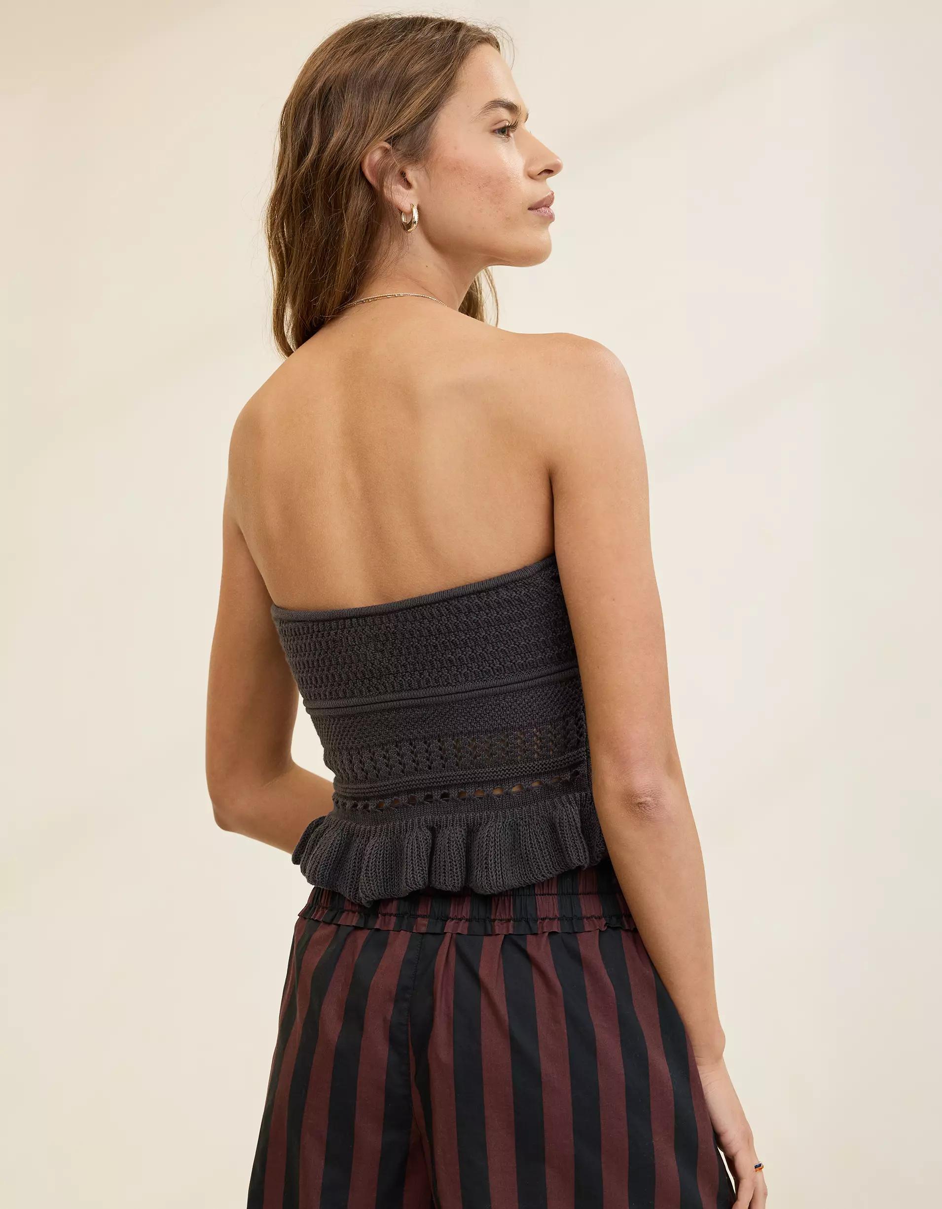 Aerie Peplum Sweater Tube Top Product Image