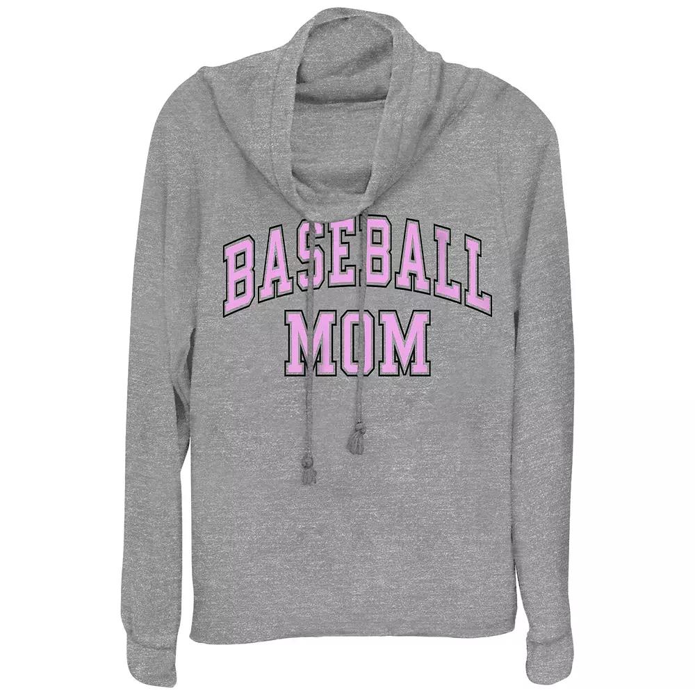 Women's Baseball Mom Cowlneck Graphic Lightweight Long Sleeve,  Product Image