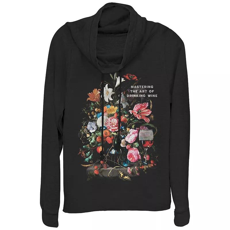 Women's Plus Send Wine Cowlneck Graphic Lightweight Long Sleeve, Girl's,  Product Image