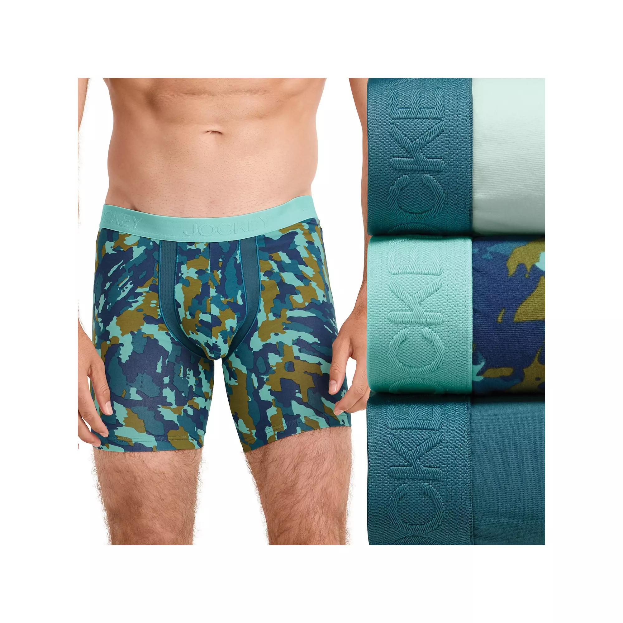 Men’s Jockey® 3-Pack Chafe Proof Pouch Cotton Stretch 6" Boxer Brief, Men's,  Product Image