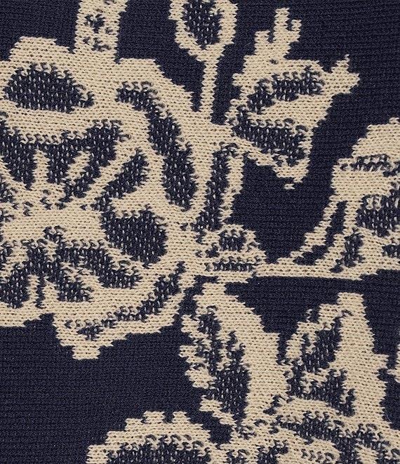 Nurture by Westbound Plus Size Floral Pattern Crew Neck Pullover Sweater Product Image