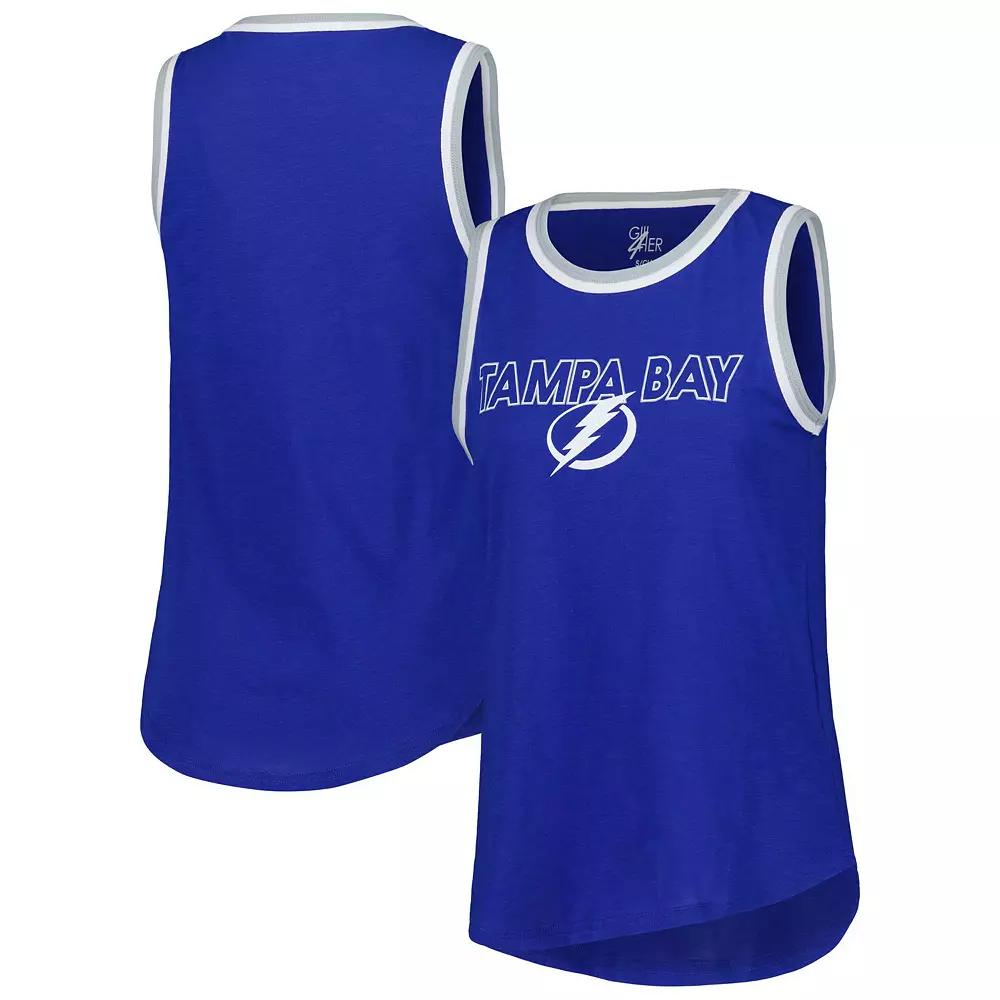 Women's G-III 4Her by Carl Banks Blue Tampa Bay Lightning Strategy Tank Top,  Product Image