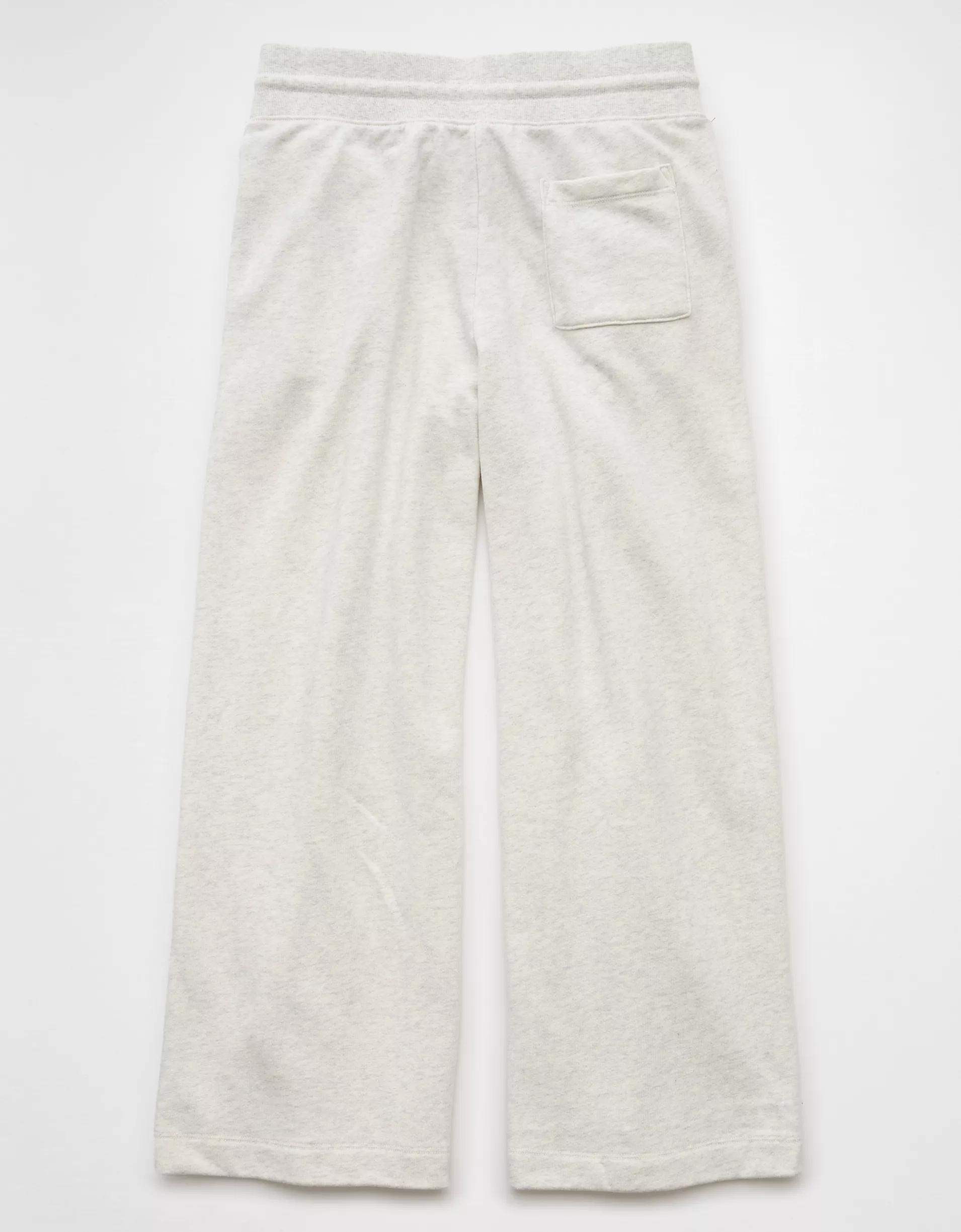 AE Fleece Wide-Leg Sweatpant Trouser Product Image