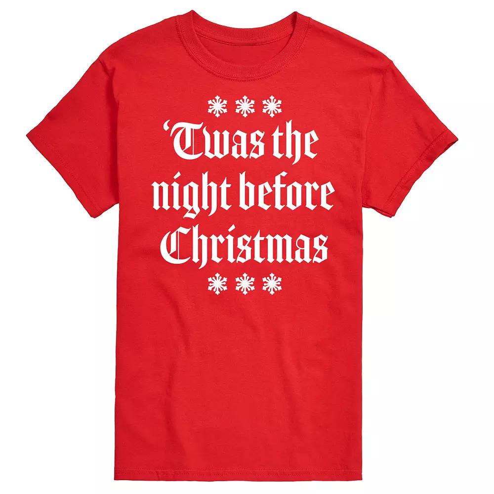 Big & Tall T'was The Night Before Christmas Graphic Tee, Men's,  Product Image
