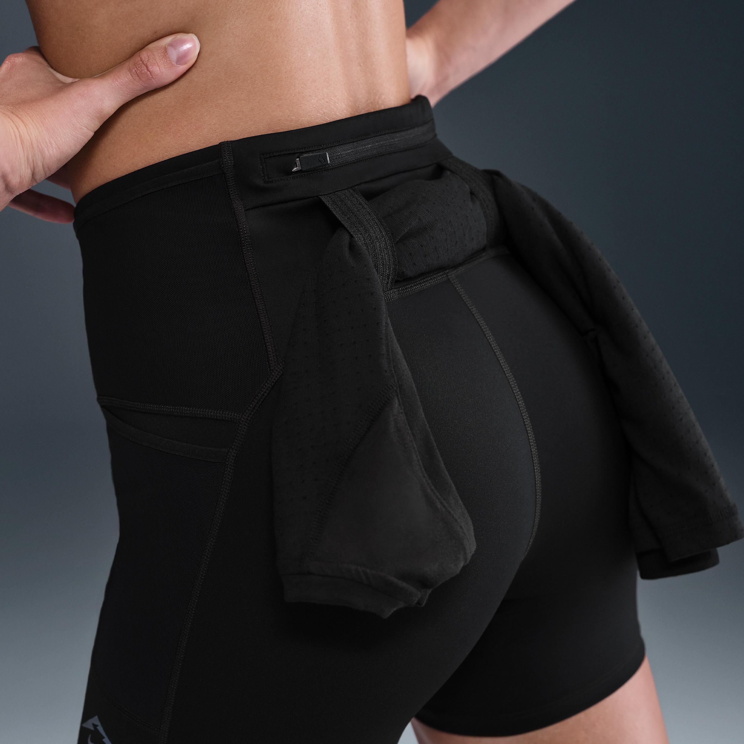 Nike Womens Trail Dri-FIT High-Waisted 4 Tight Running Shorts | HV2352-010 Product Image