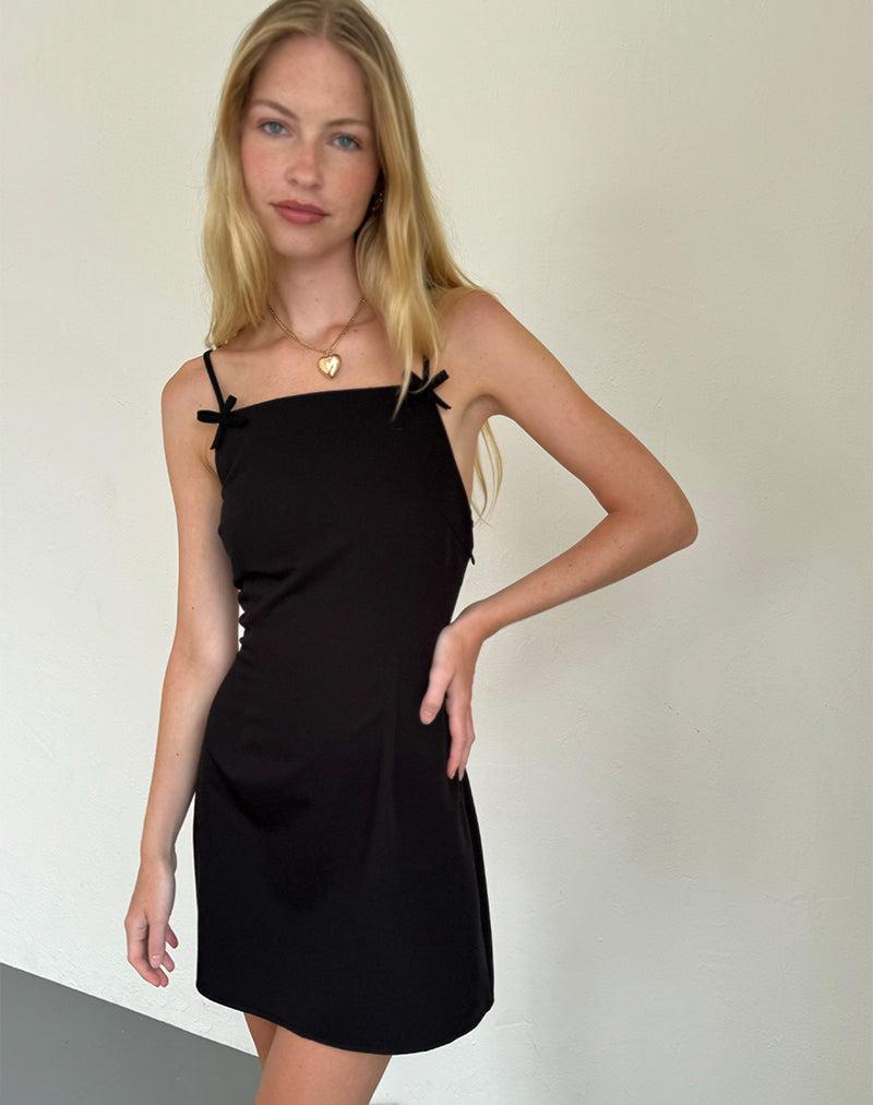 Aketi Mini Dress in Black Female Product Image