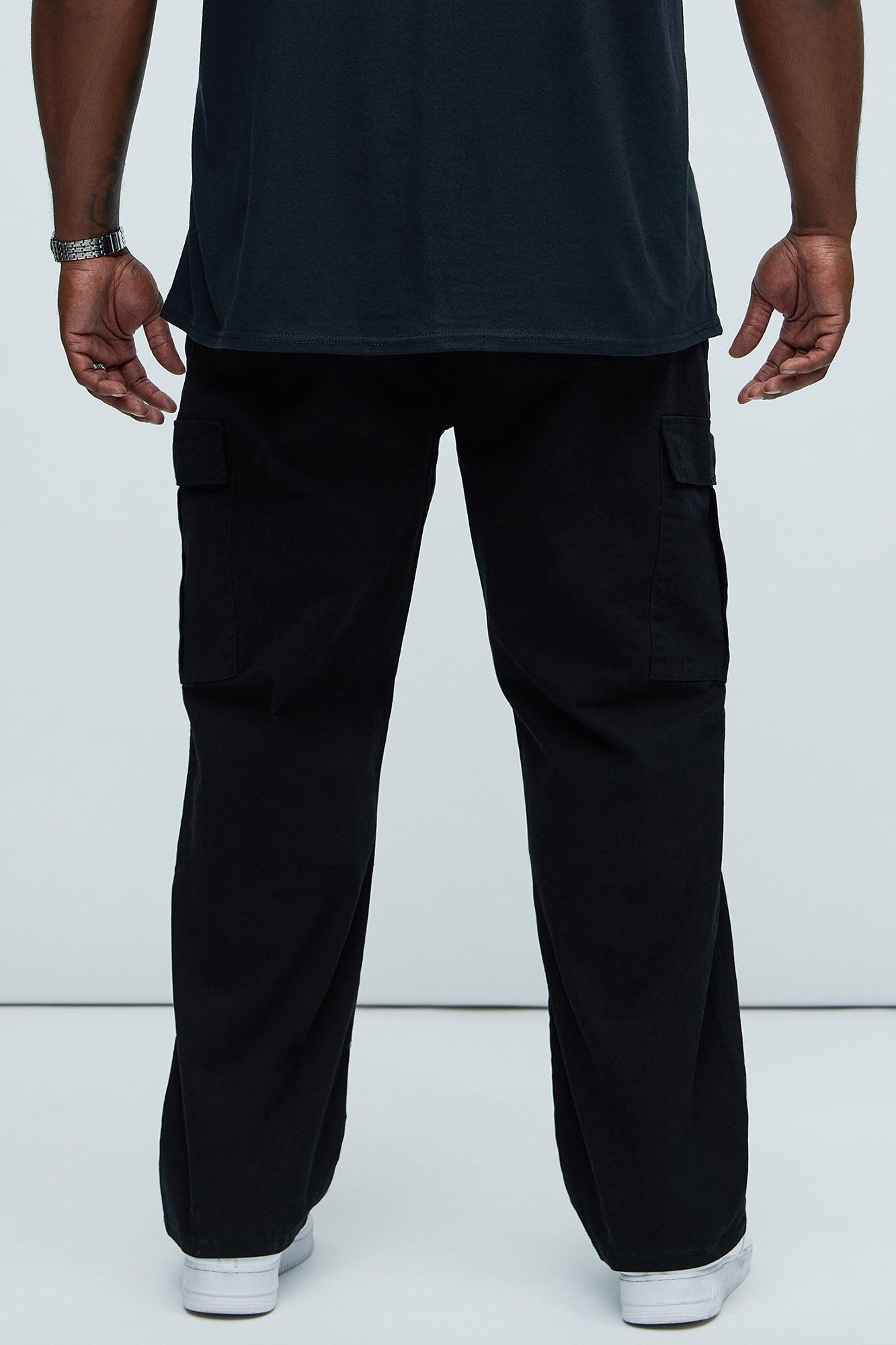 Kyle Straight Cargo Pants - Black Product Image