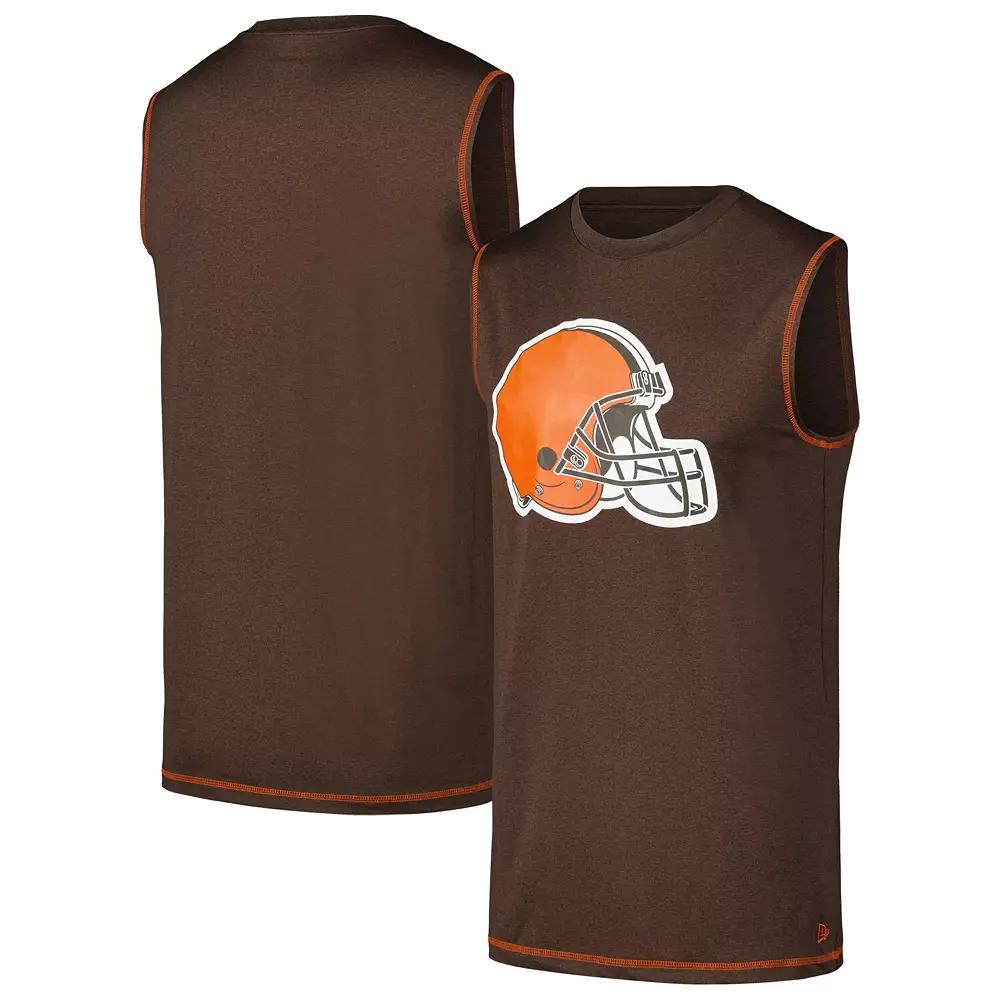 Men's New Era Brown Cleveland Browns Tank Top, Size: Medium Product Image