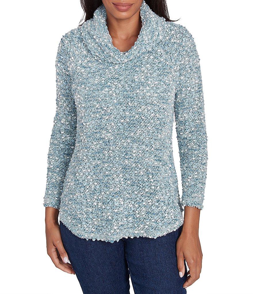 Ruby Rd. Cozy Knit Cowl Neck Bracelet Sleeve Pullover Sweater Product Image