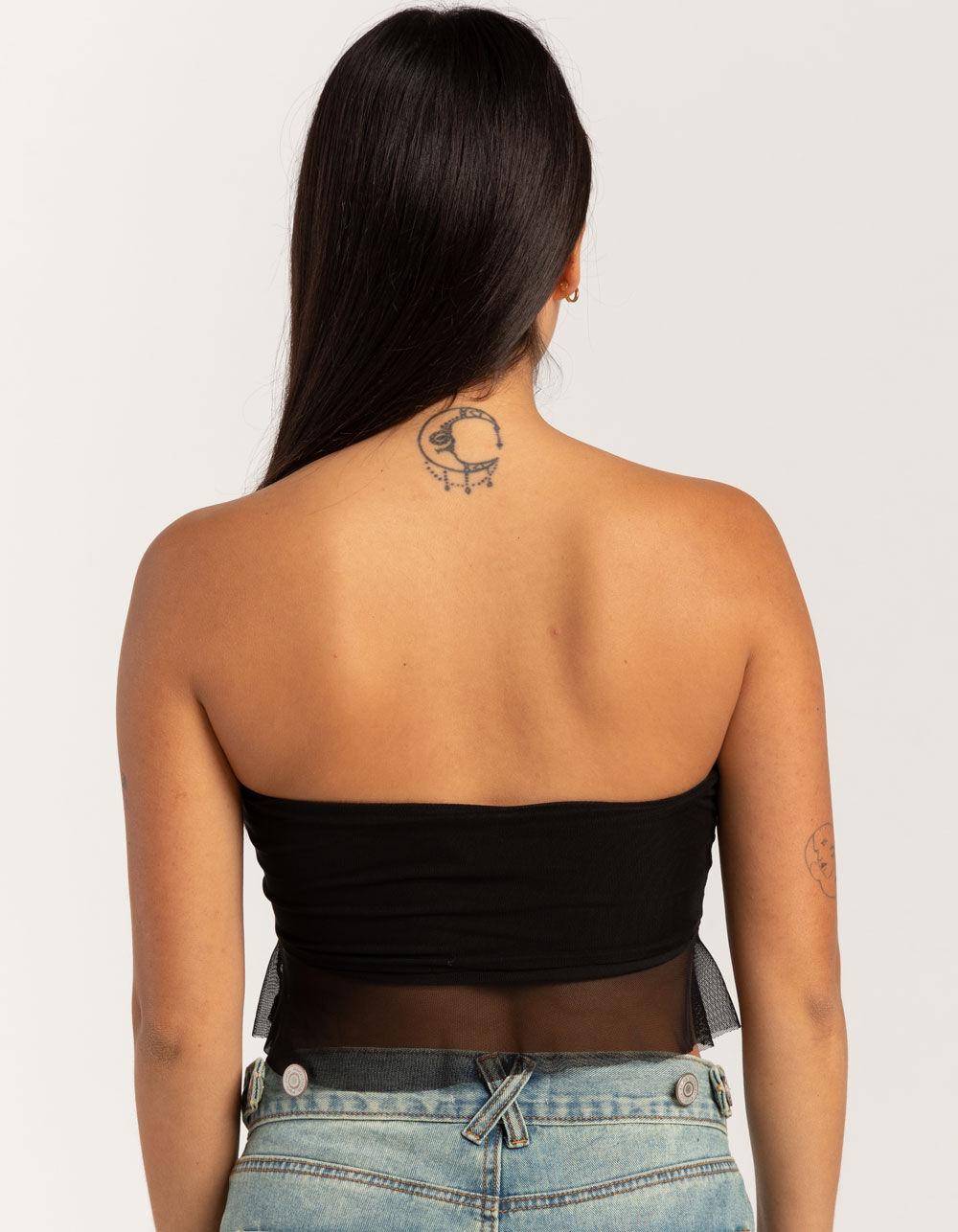 FULL TILT Ruffle Womens Tube Top - BLACK Product Image