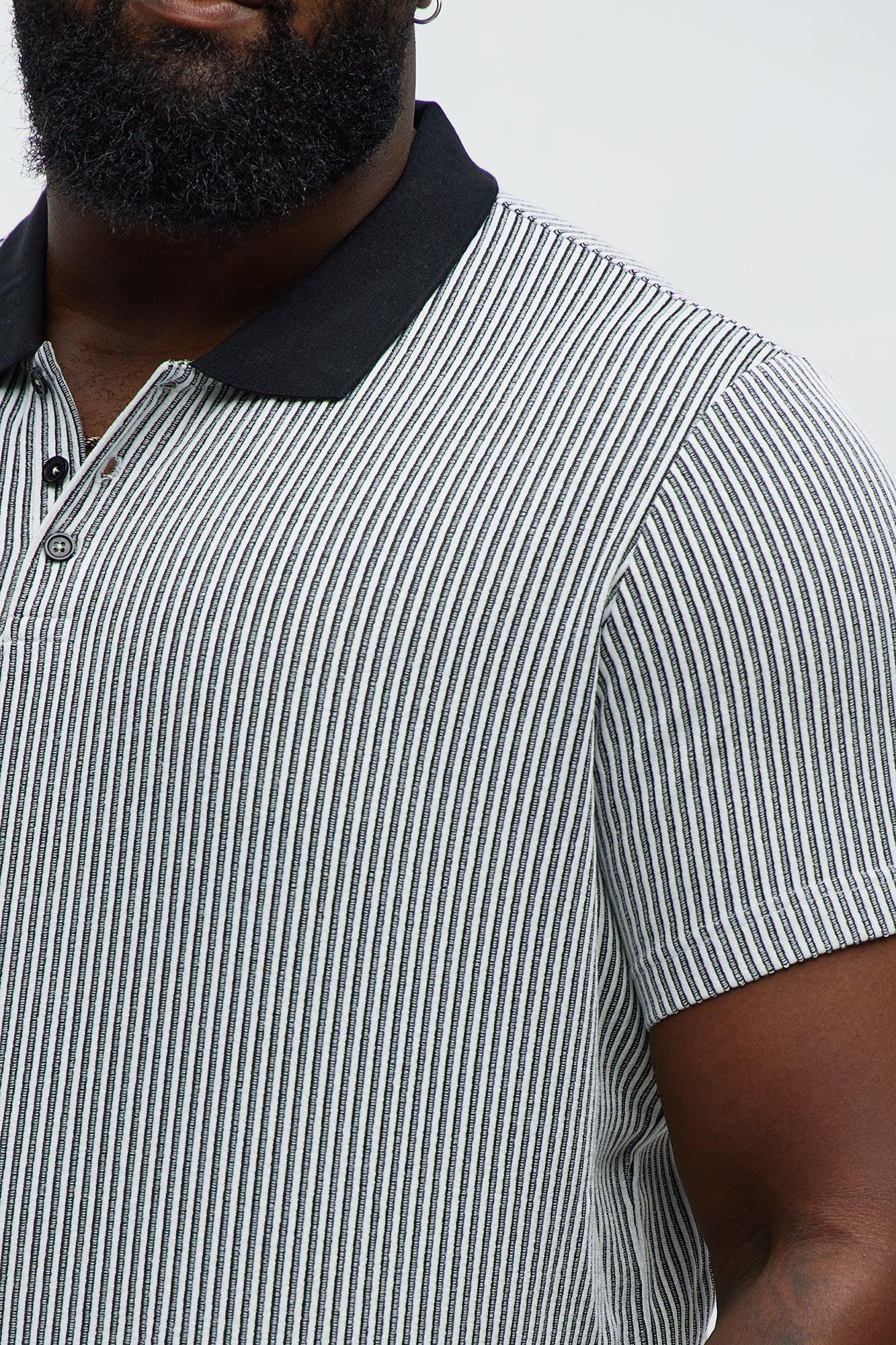 Success Magnet Knitted Polo - Black/White Product Image