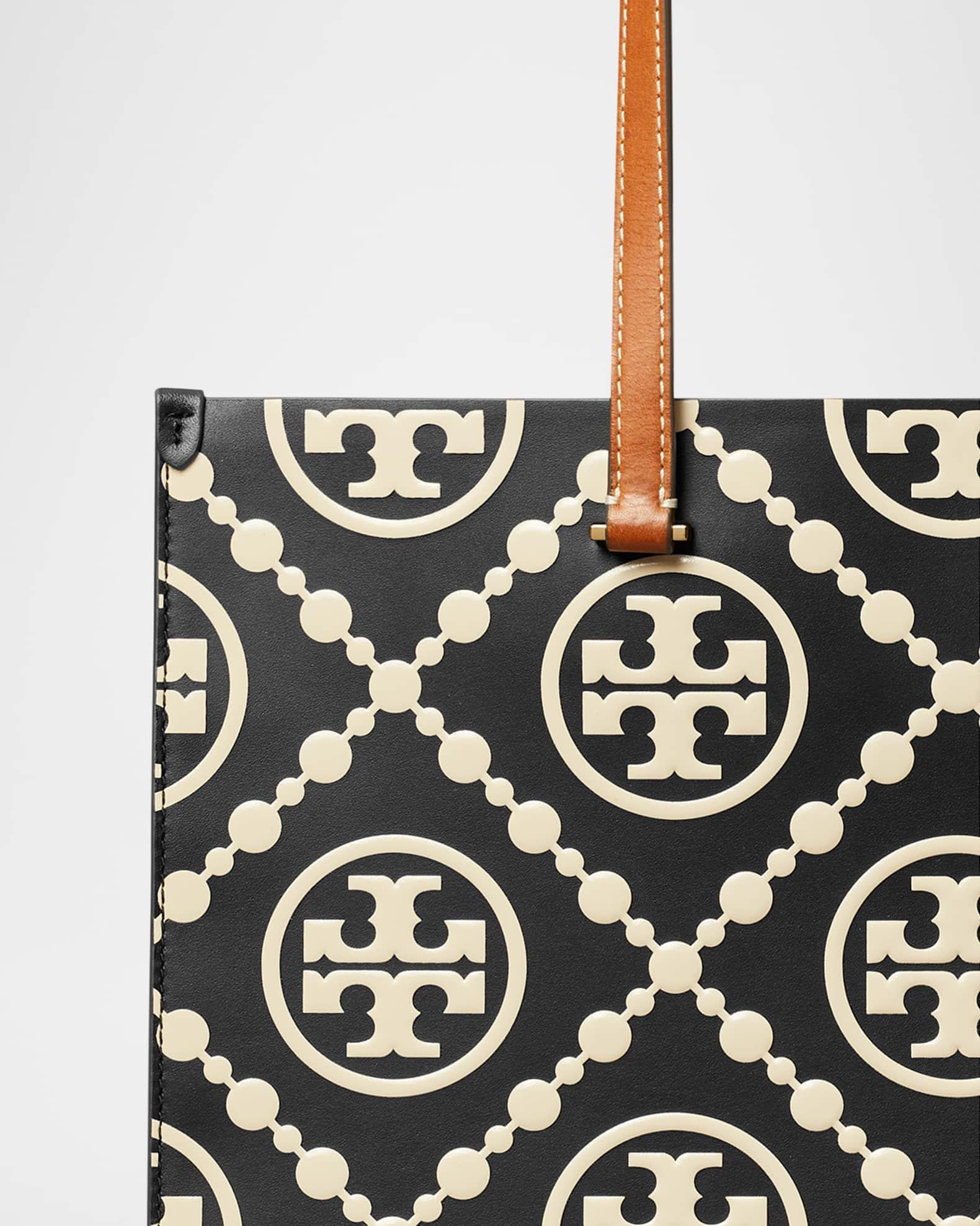 T Monogram Embossed Leather Tote Bag Product Image