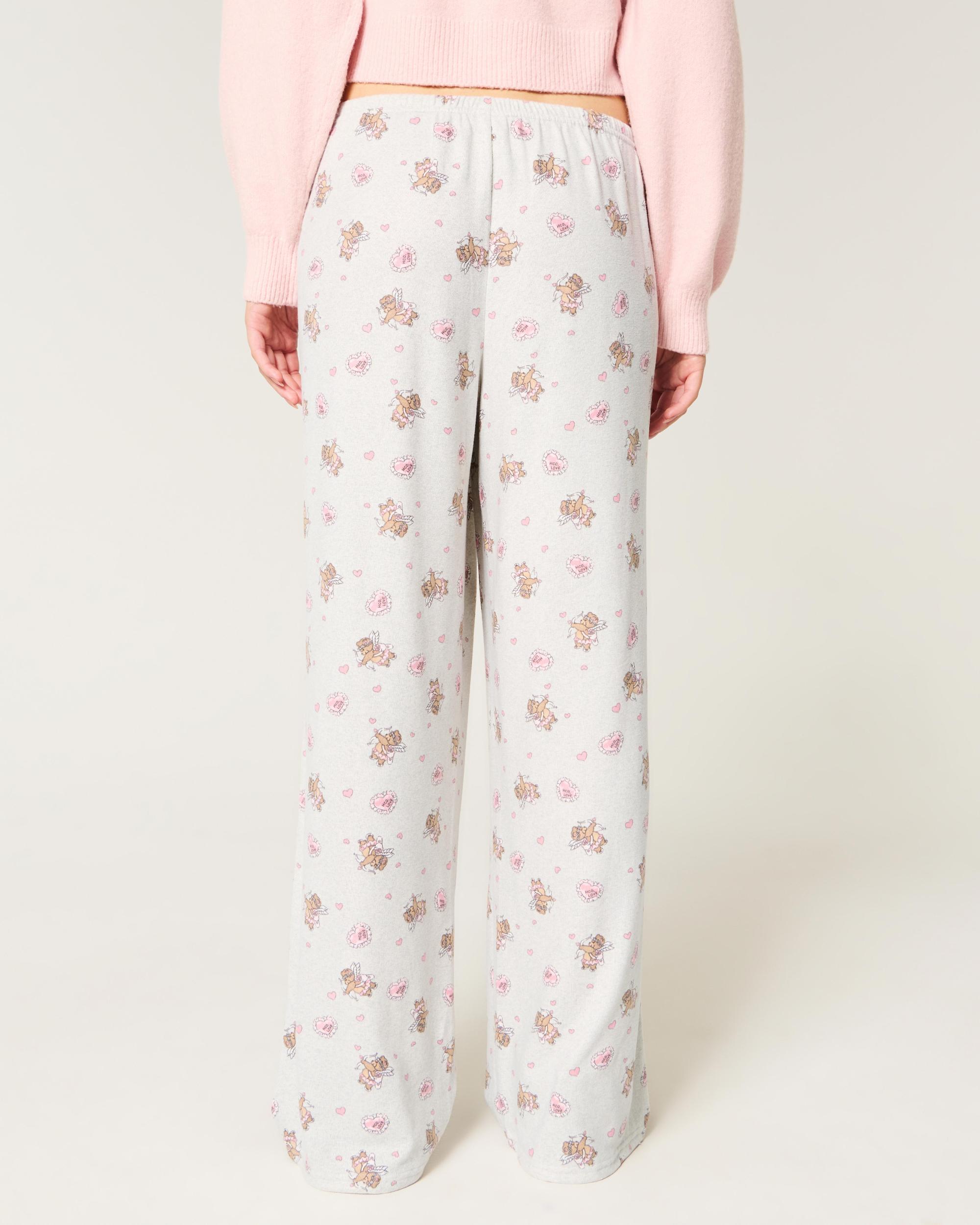 Bear Graphic Pajama Pants Product Image