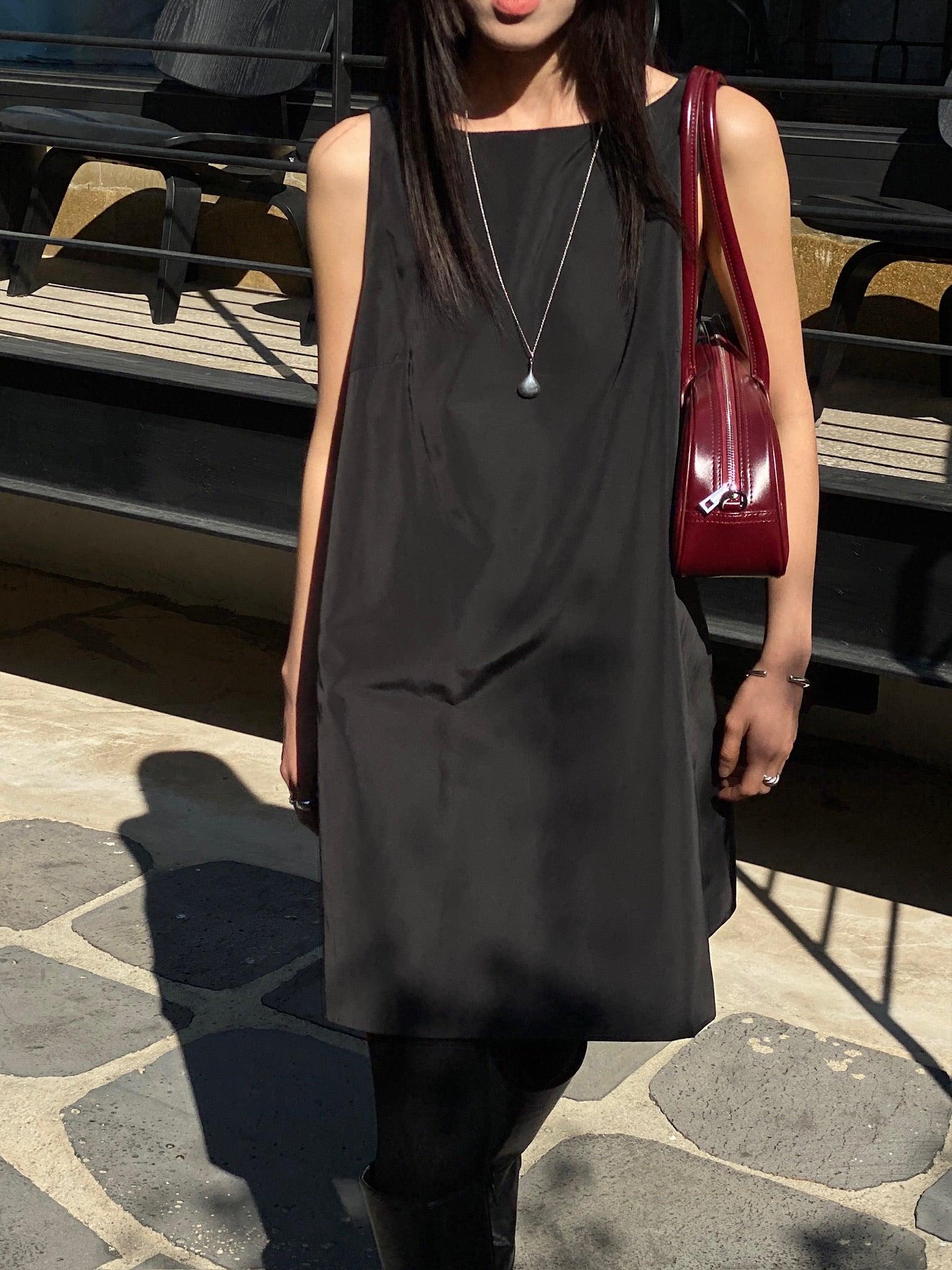 Puffer Mini Dress Black Product Image