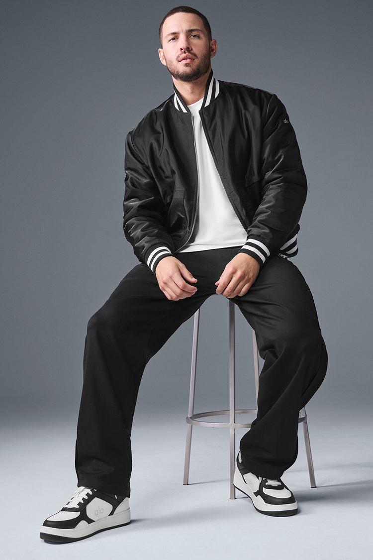 Afterglow Varsity Jacket - Black Male Product Image