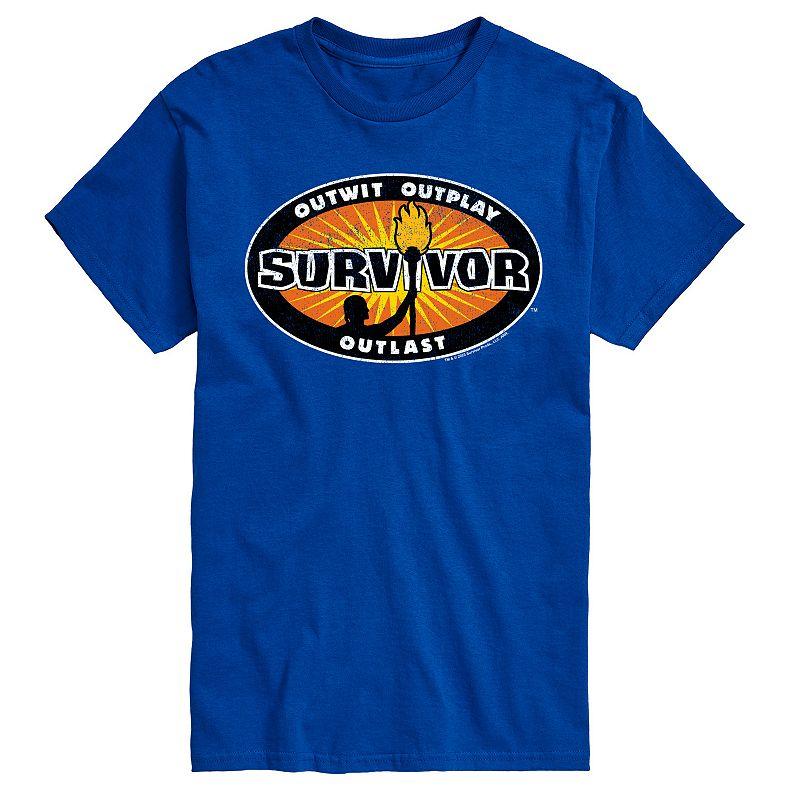 Big & Tall Survivor Logo Badge Graphic Tee, Men's,  Product Image