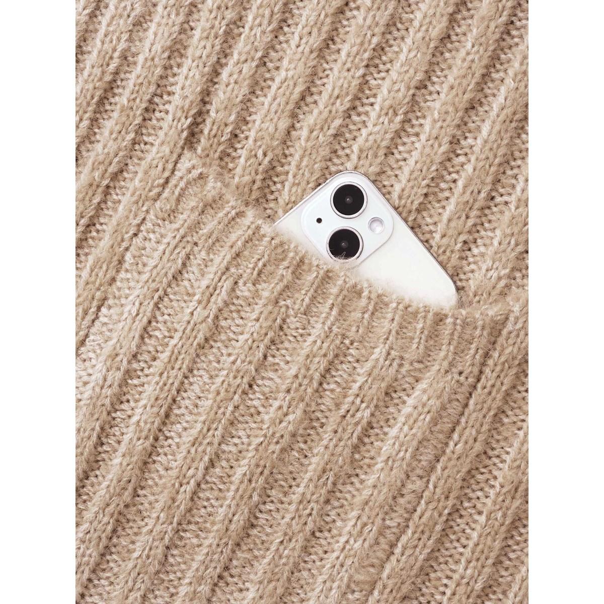 Plus Size Airy Cozy Solid Raglan Sleeve Wool Cardigan LightBrown Women Casual Loose Long Sleeve Everyday Cardigans BloomChic 30/6X Product Image