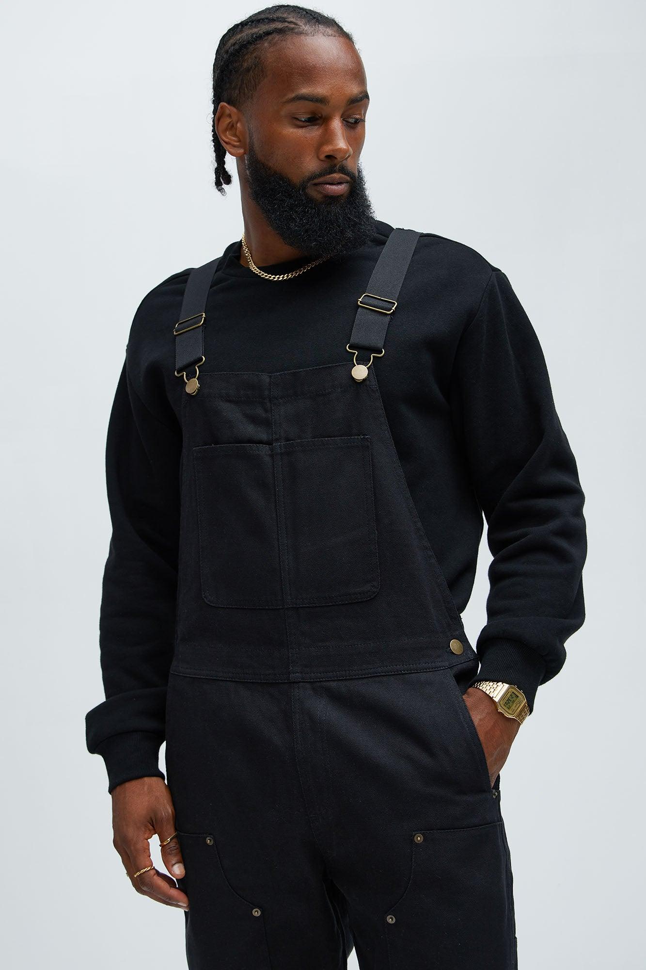 Alexander Utility Canvas Overalls - Black Product Image