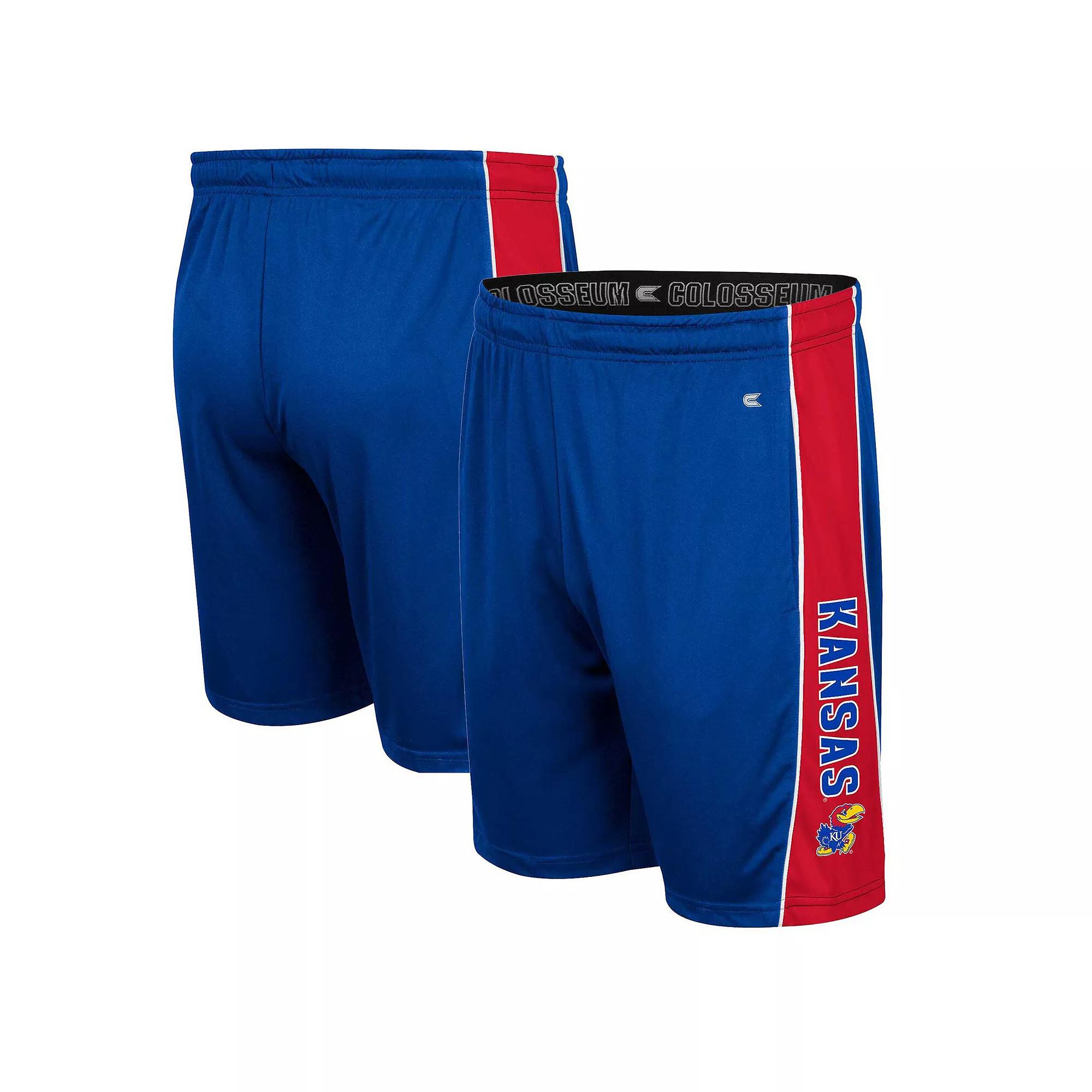 Men's Colosseum Royal Kansas Jayhawks Panel Shorts, Size: Medium, Blue Product Image