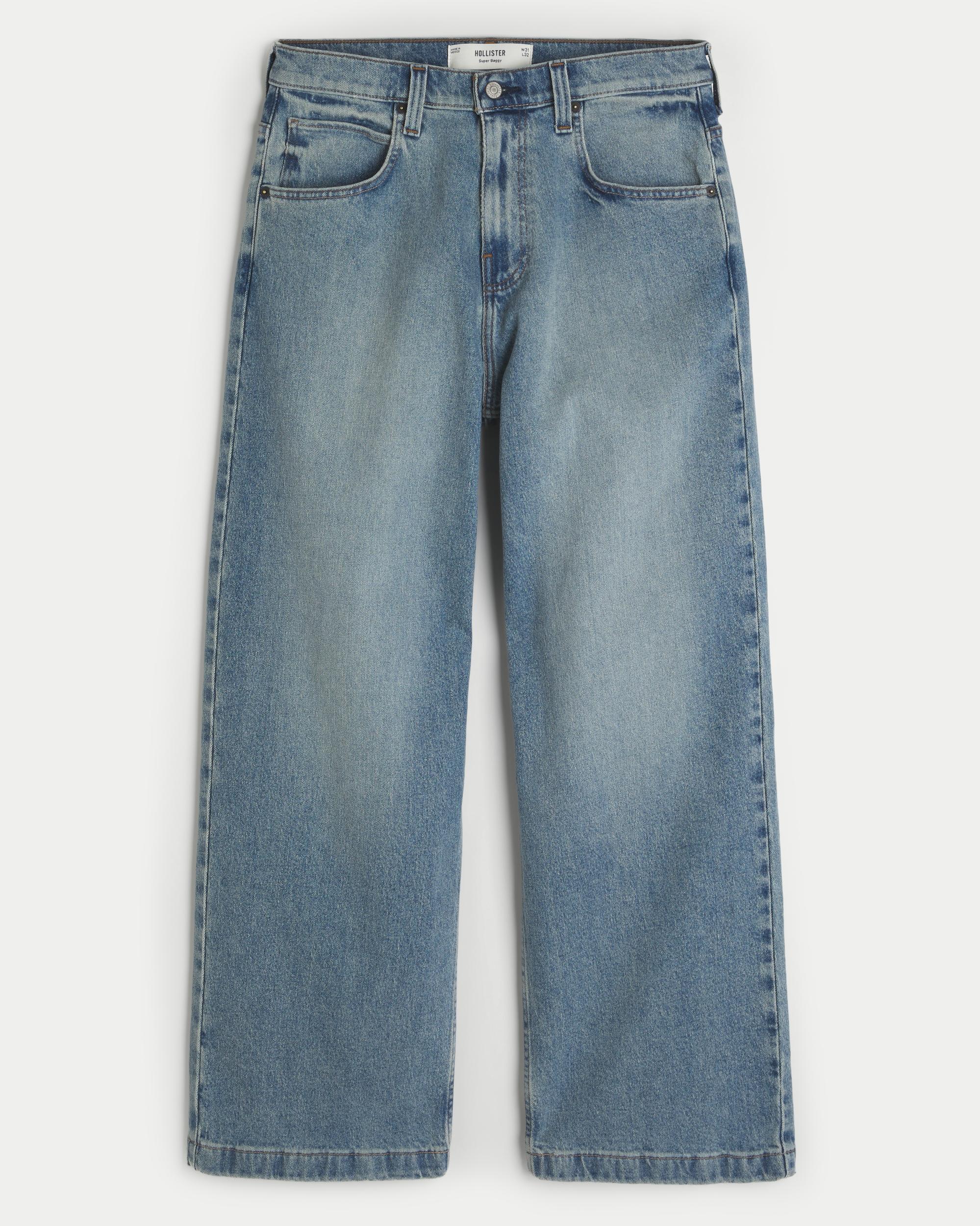 Medium Wash Super Baggy Jeans Product Image