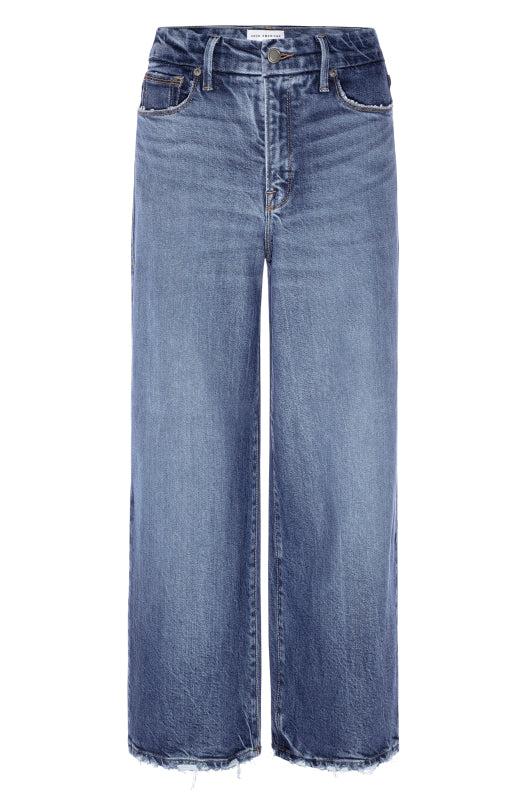 Good American | Soft-Tech Good Waist Cropped Palazzo Jeans Indigo737 Product Image