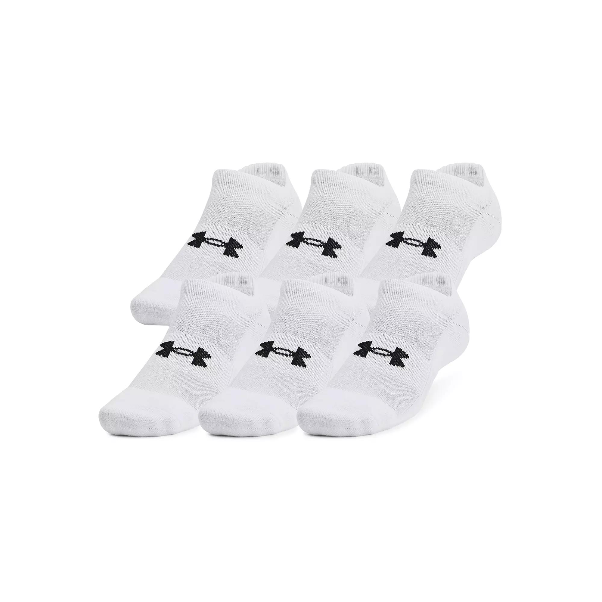 Men's Under Armour Training Cotton 6-Pack No Show Socks,  Product Image