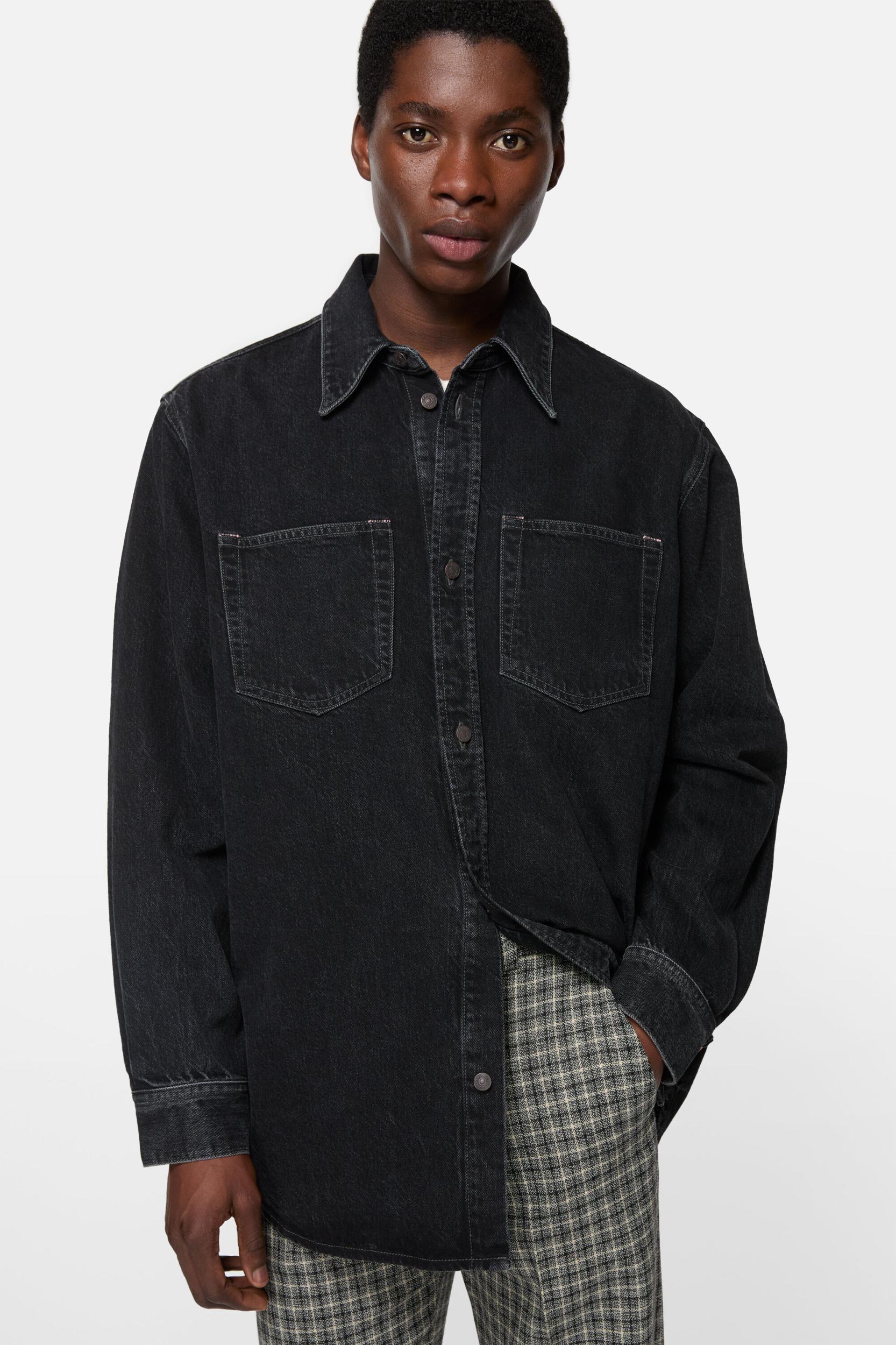 Denim button-up shirt Product Image