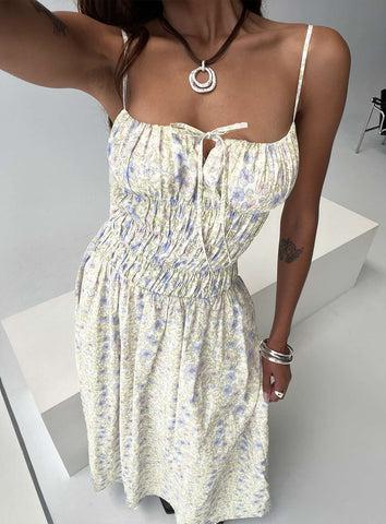 Loralei Shirred Maxi Dress Floral Product Image