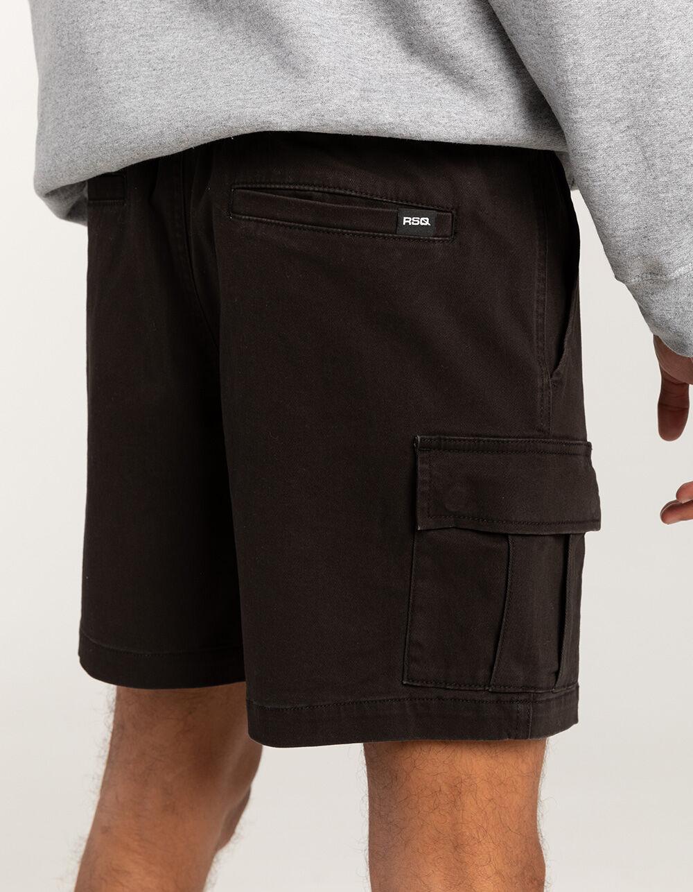 RSQ Mens Cargo Twill Pull On Shorts - DK GREEN Product Image