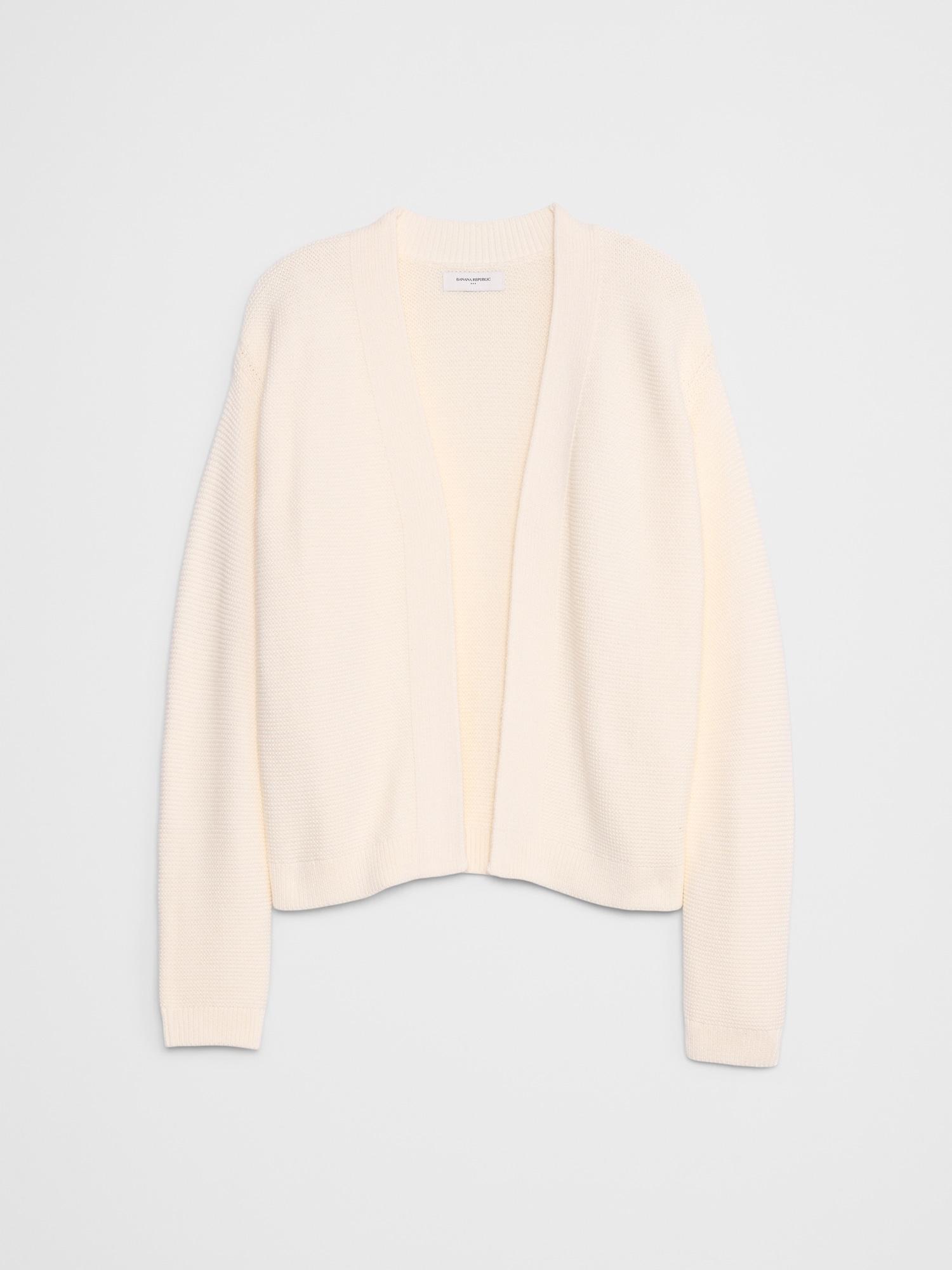 Textured Open-Front Cardigan Sweater Product Image