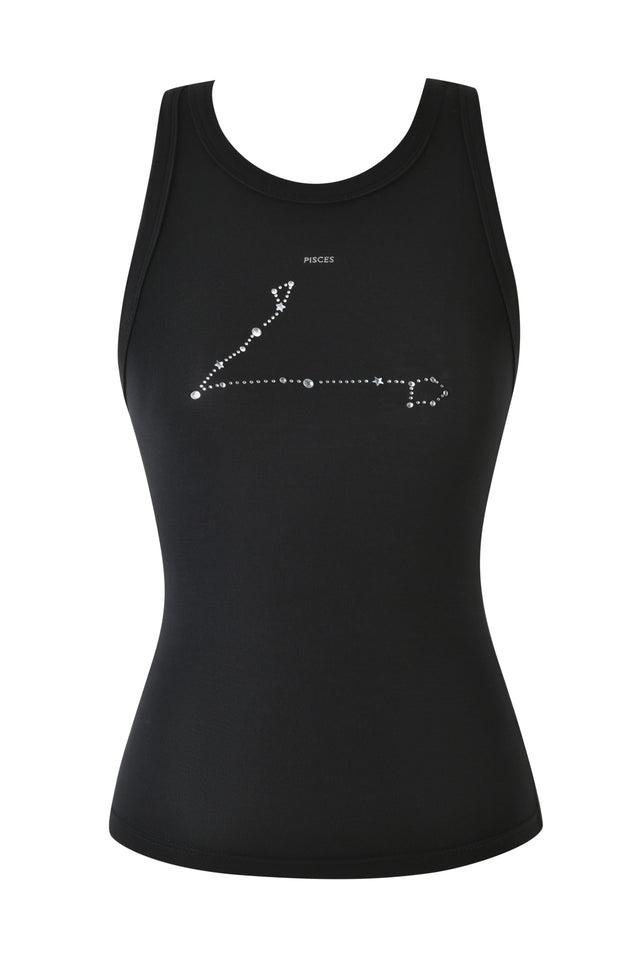 PISCES ZODIAC TANK - BLACK Product Image