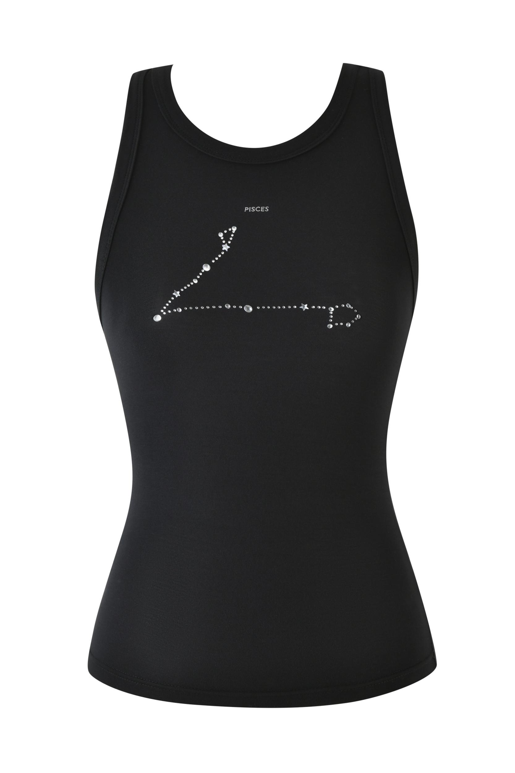 PISCES ZODIAC TANK - BLACK Product Image