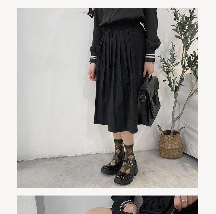 Platform-Heel Mary Janes Product Image