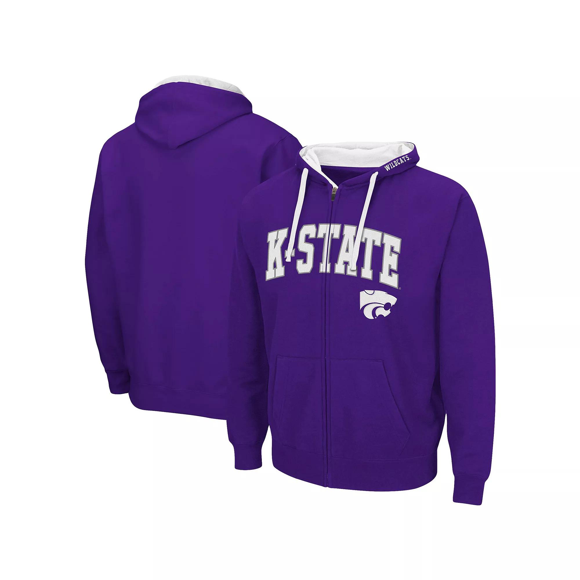 Men's Colosseum Purple Kansas State Wildcats Big & Tall Full-Zip Hoodie,  Product Image