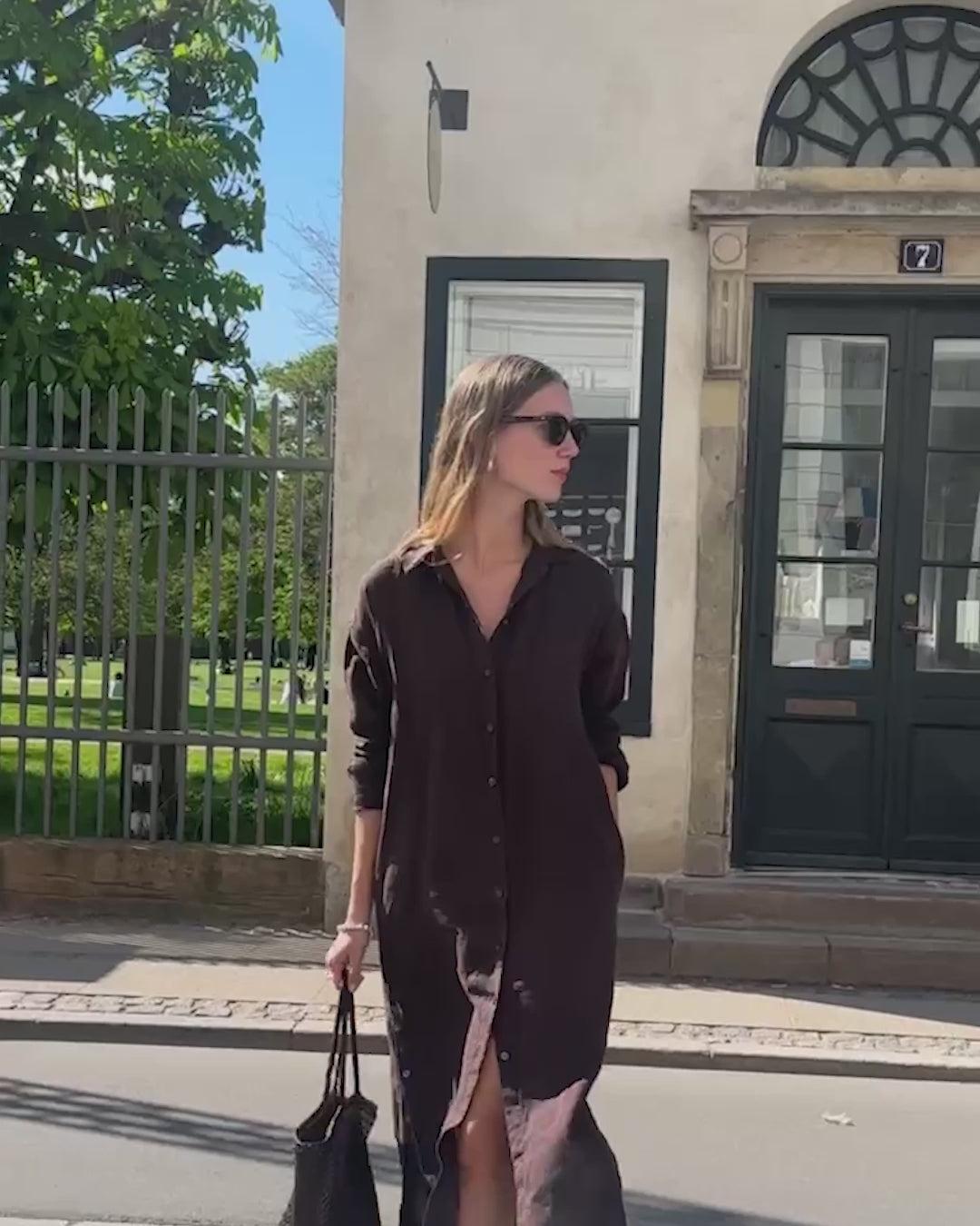 Kerry Shirtdress In Flax Linen Product Image