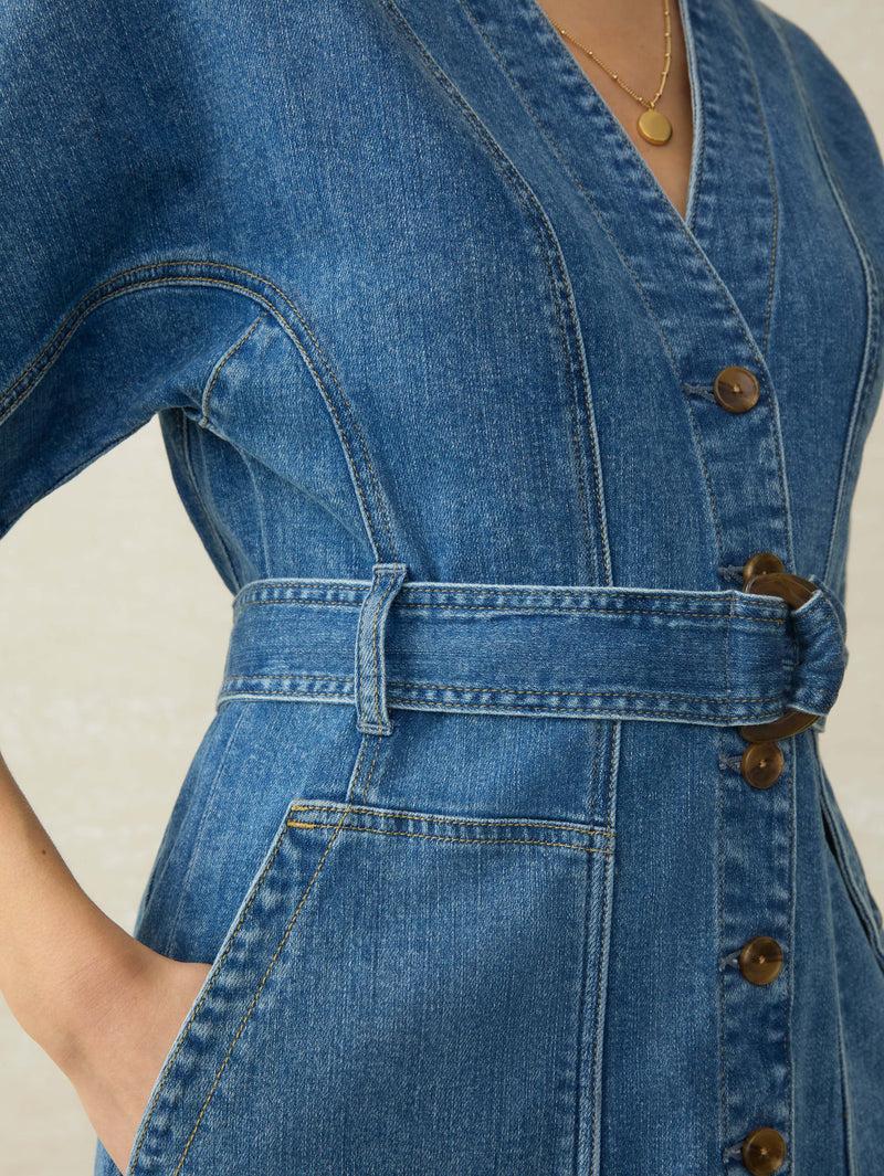 Denim Camille Mini Dress - Sedona Blue Wash Product Image