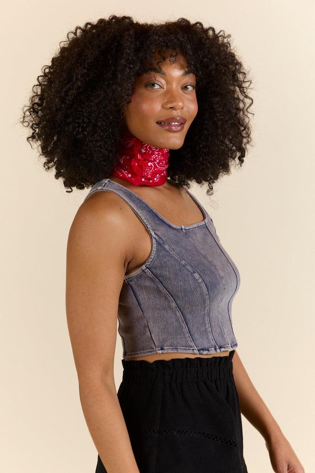 Dallas Daydreams Denim Corset FINAL SALE Product Image