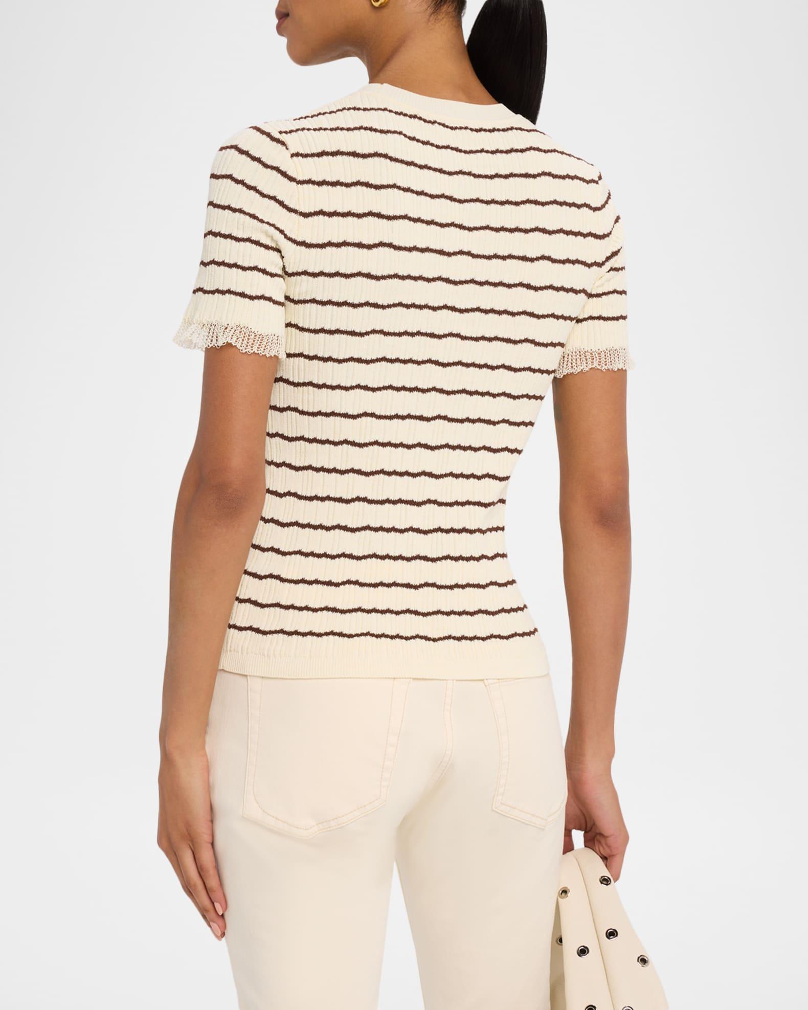 Chiara Stripe Short-Sleeve Crewneck Tee Product Image