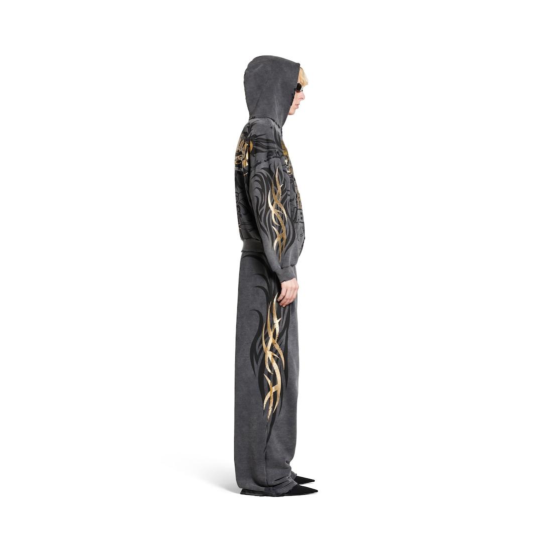 Men's Tacky Gold Zip-up Hoodie Regular Fit in Black Product Image