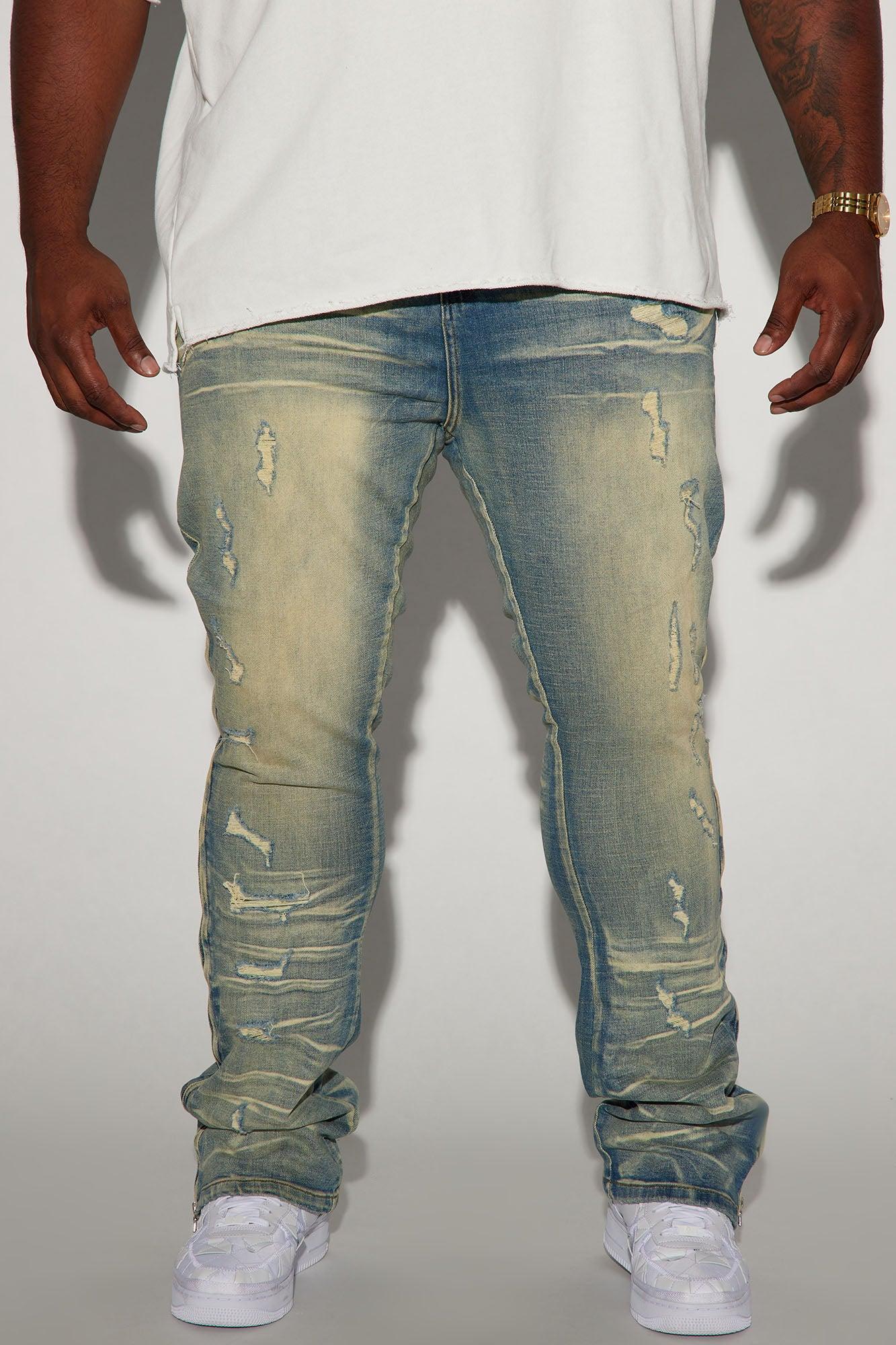 Zip All The Way Stacked Skinny Flare Jeans - Medium Wash Product Image