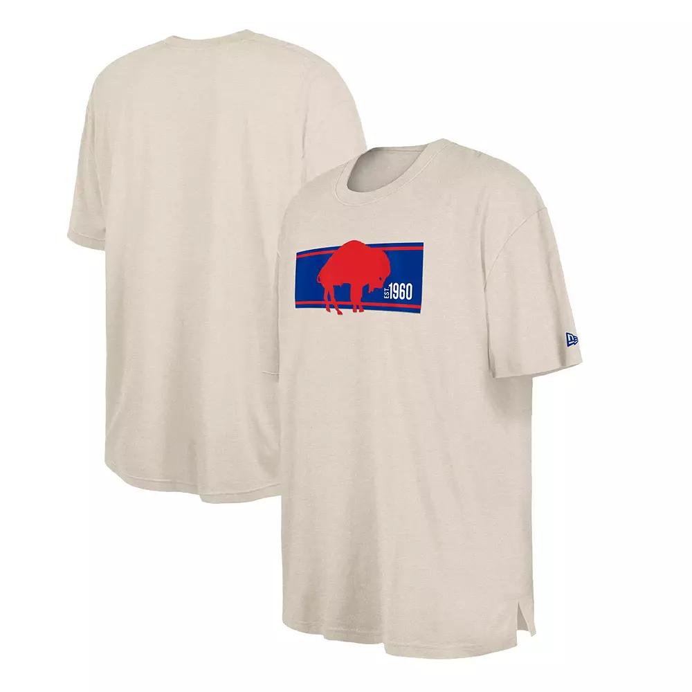 Men's New Era Cream Buffalo Bills Third Down Big & Tall Historic T-Shirt,  Product Image