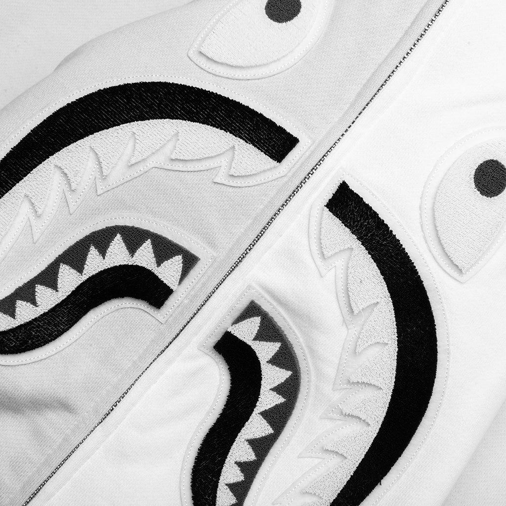 Shark Full Zip Hoodie #1 - Gray Male Product Image