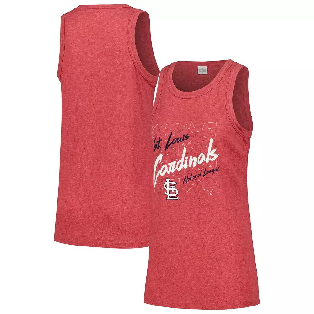 Women's Soft as a Grape Red St. Louis Cardinals Gauze High Neck Tank Top,  Product Image
