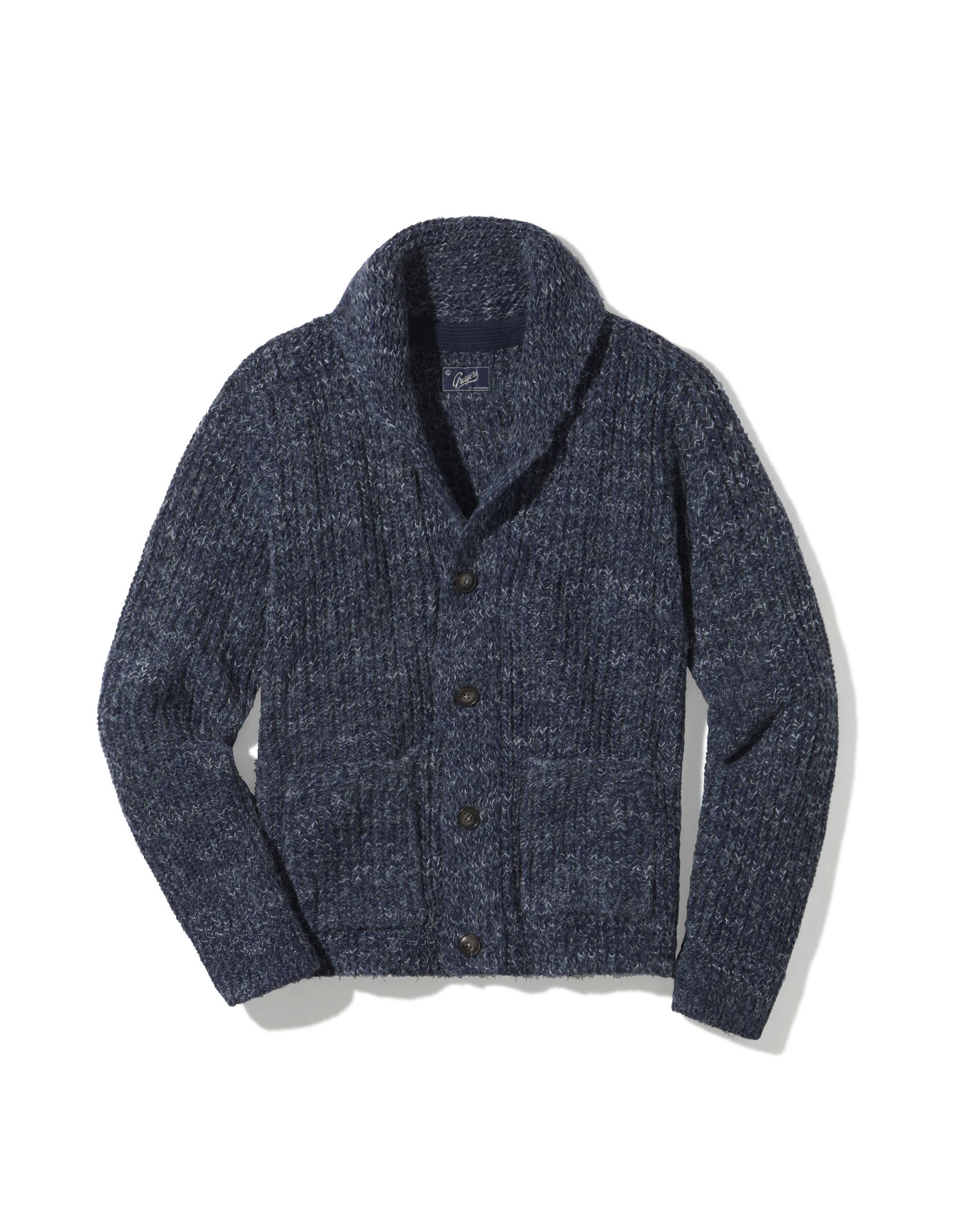 Alfred's Shawl Cardigan Sweater - Insignia Blue Product Image