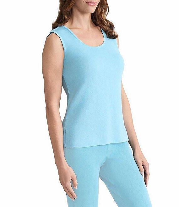 Ming Wang Knit Scoop Neck Sleeveless Tank Product Image