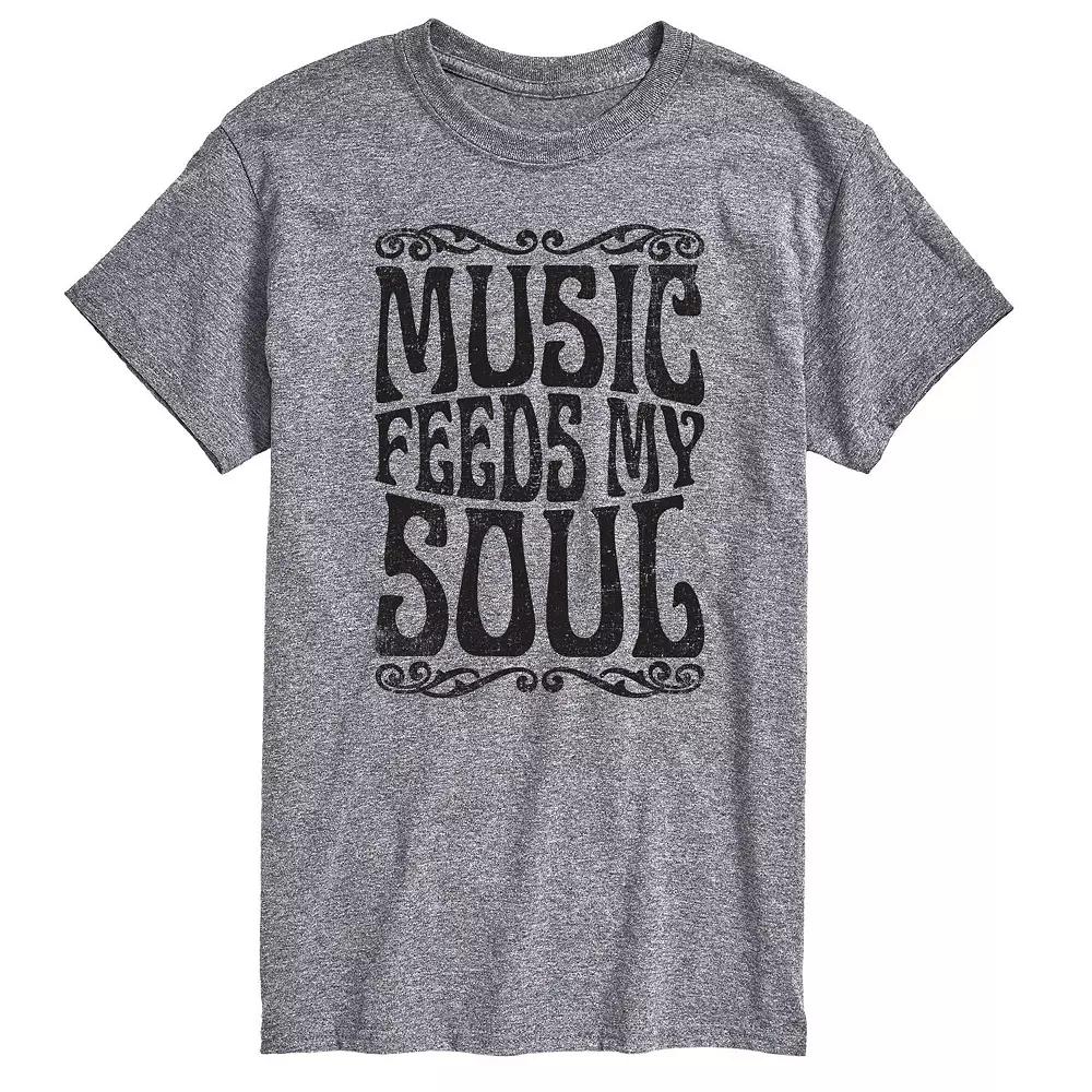 Big & Tall Music Feeds My Soul Tee, Men's,  Product Image