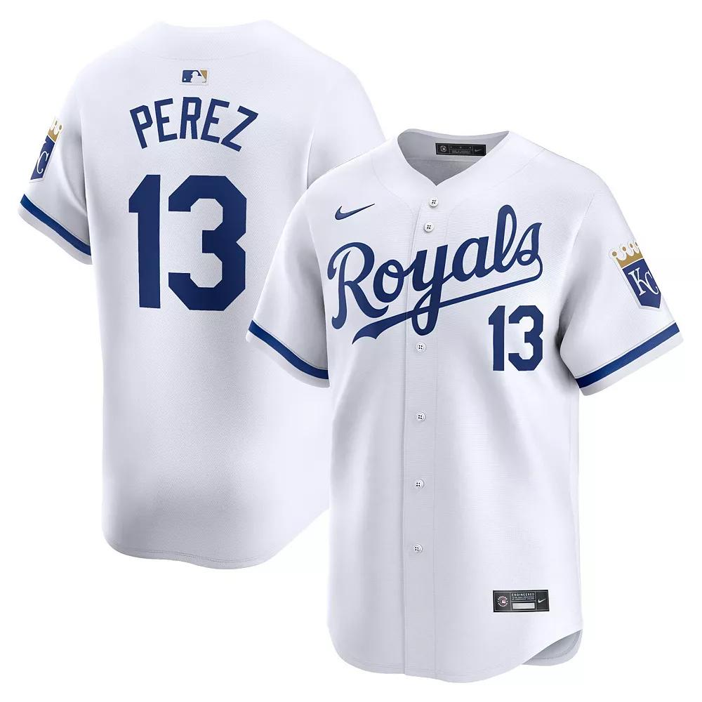 Men's Nike Salvador Perez White Kansas City Royals Home Limited Player Jersey,  Product Image