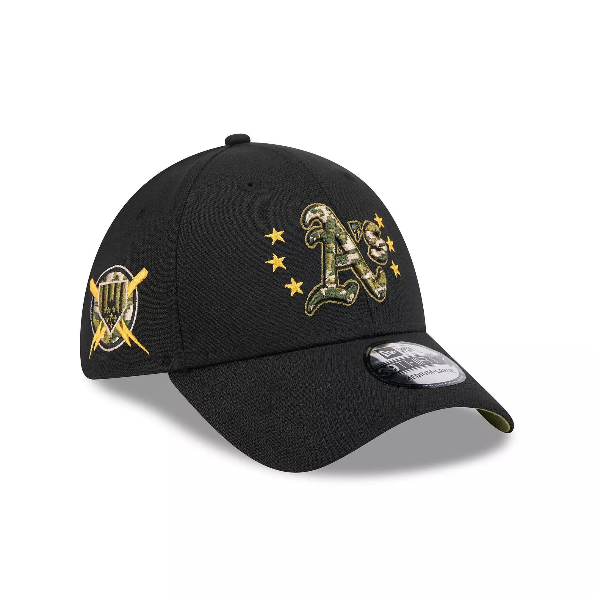 Men's New Era Black Oakland Athletics 2024 Armed Forces Day 39THIRTY Flex Hat,  Product Image