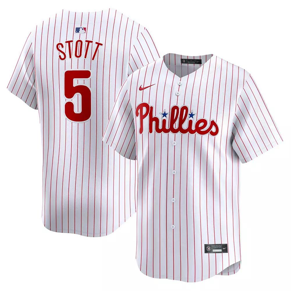 Men's Nike Bryson Stott White Philadelphia Phillies Home Limited Player Jersey, Size: 3XL Product Image